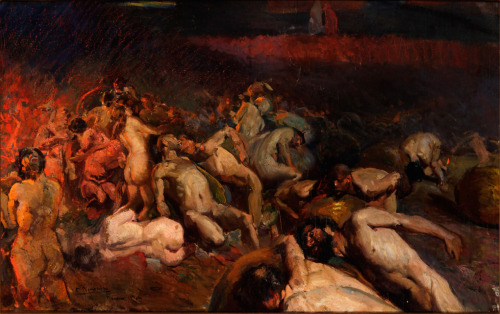 Manuel Benedito Vives (1875-1963), 'Canto VII of Dante's Inferno', 1904